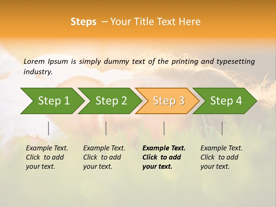 A Beautiful Young Woman Laying In The Grass PowerPoint Template