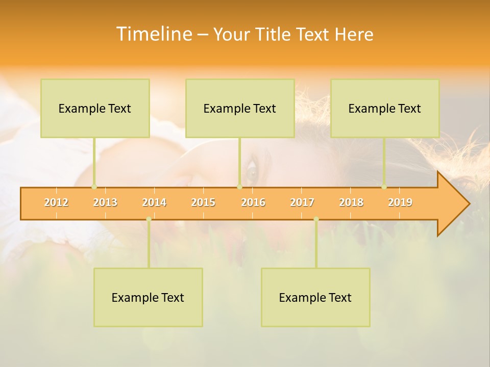 A Beautiful Young Woman Laying In The Grass PowerPoint Template