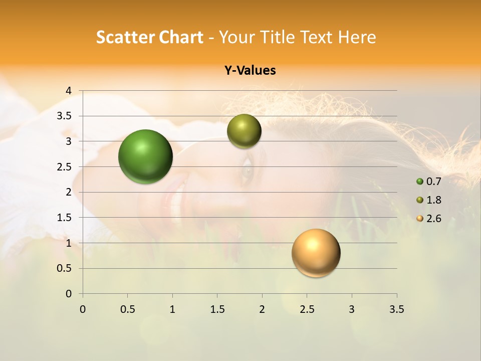 A Beautiful Young Woman Laying In The Grass PowerPoint Template