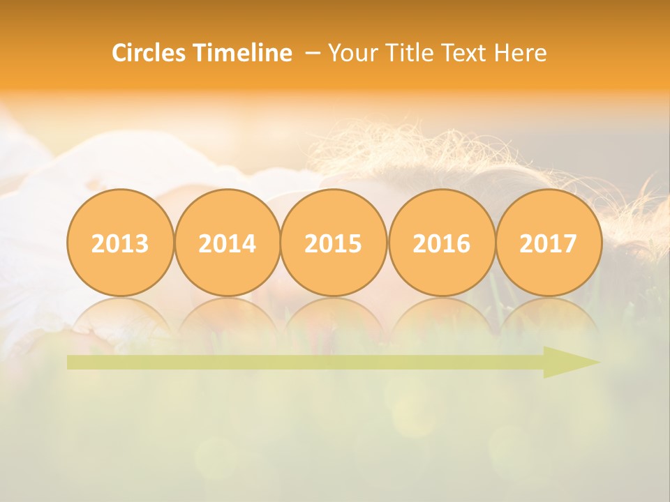 A Beautiful Young Woman Laying In The Grass PowerPoint Template