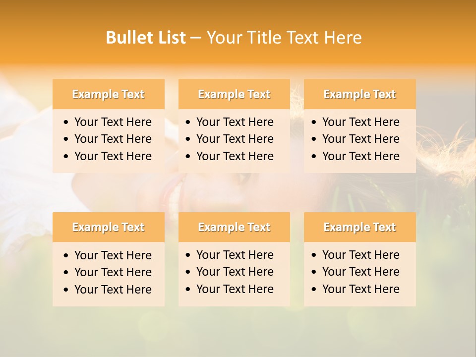 A Beautiful Young Woman Laying In The Grass PowerPoint Template