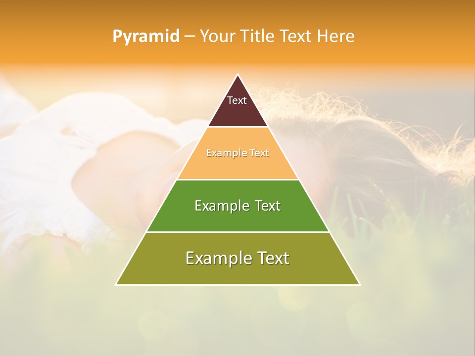 A Beautiful Young Woman Laying In The Grass PowerPoint Template