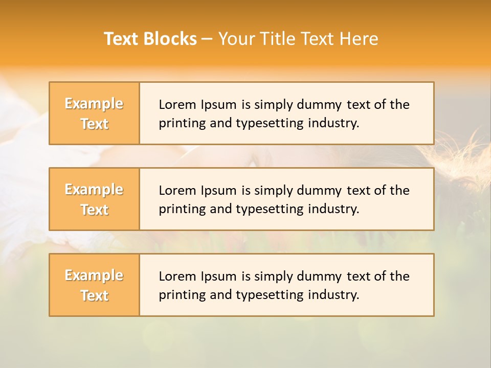 A Beautiful Young Woman Laying In The Grass PowerPoint Template