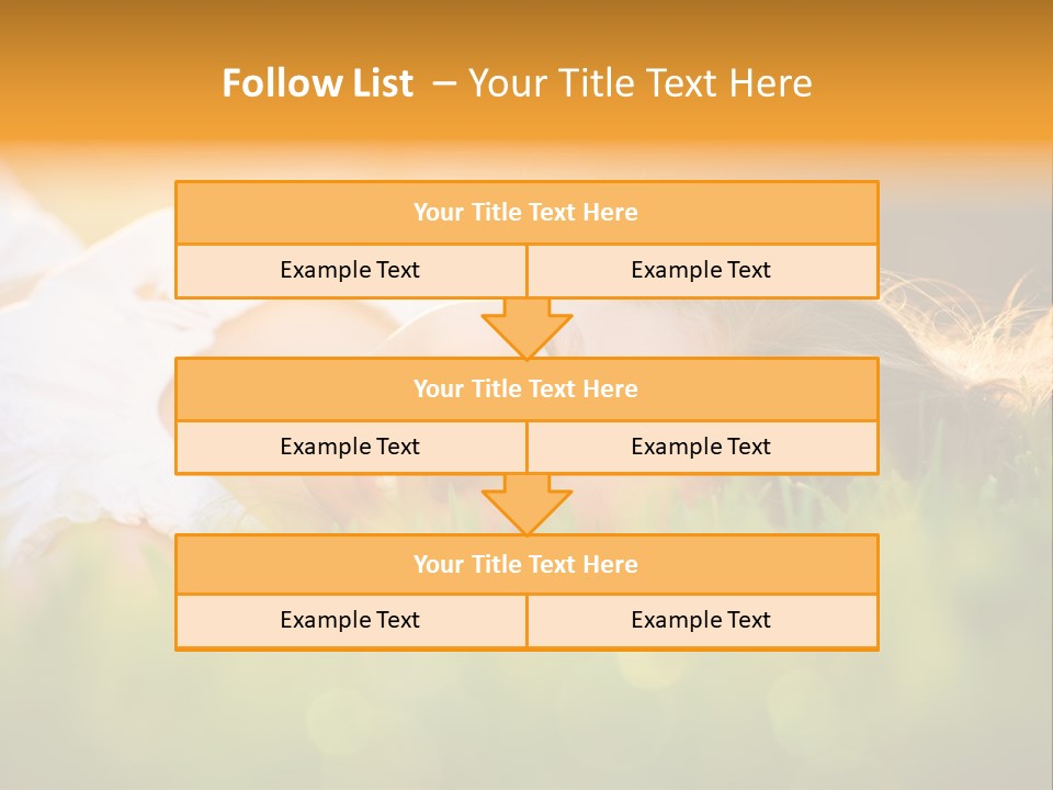 A Beautiful Young Woman Laying In The Grass PowerPoint Template