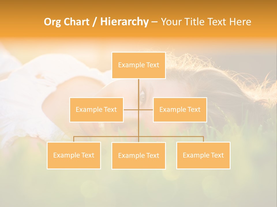 A Beautiful Young Woman Laying In The Grass PowerPoint Template