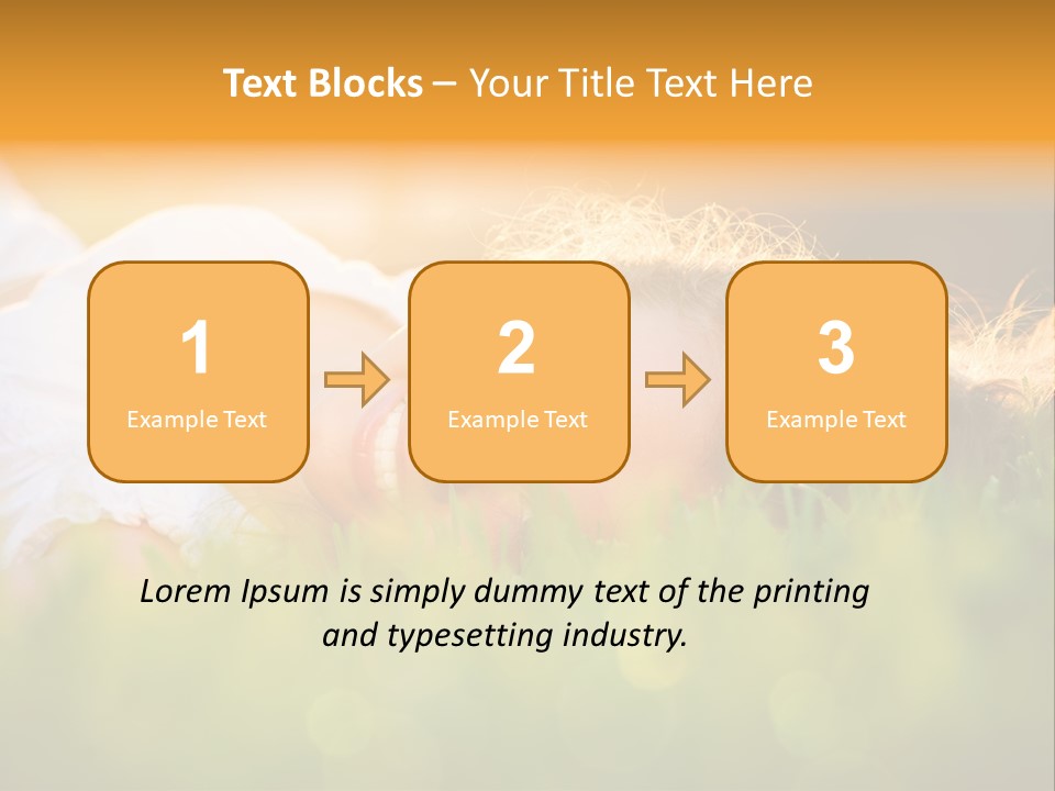 A Beautiful Young Woman Laying In The Grass PowerPoint Template