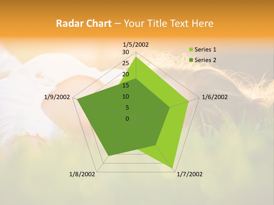 A Beautiful Young Woman Laying In The Grass PowerPoint Template