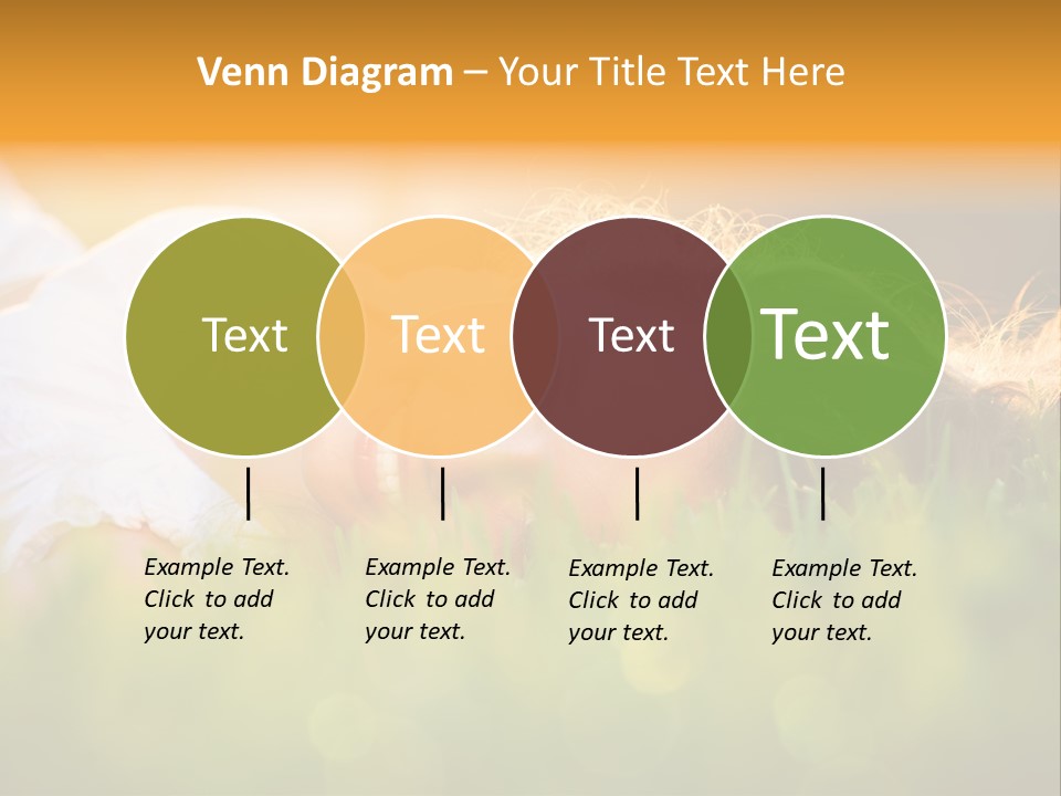 A Beautiful Young Woman Laying In The Grass PowerPoint Template