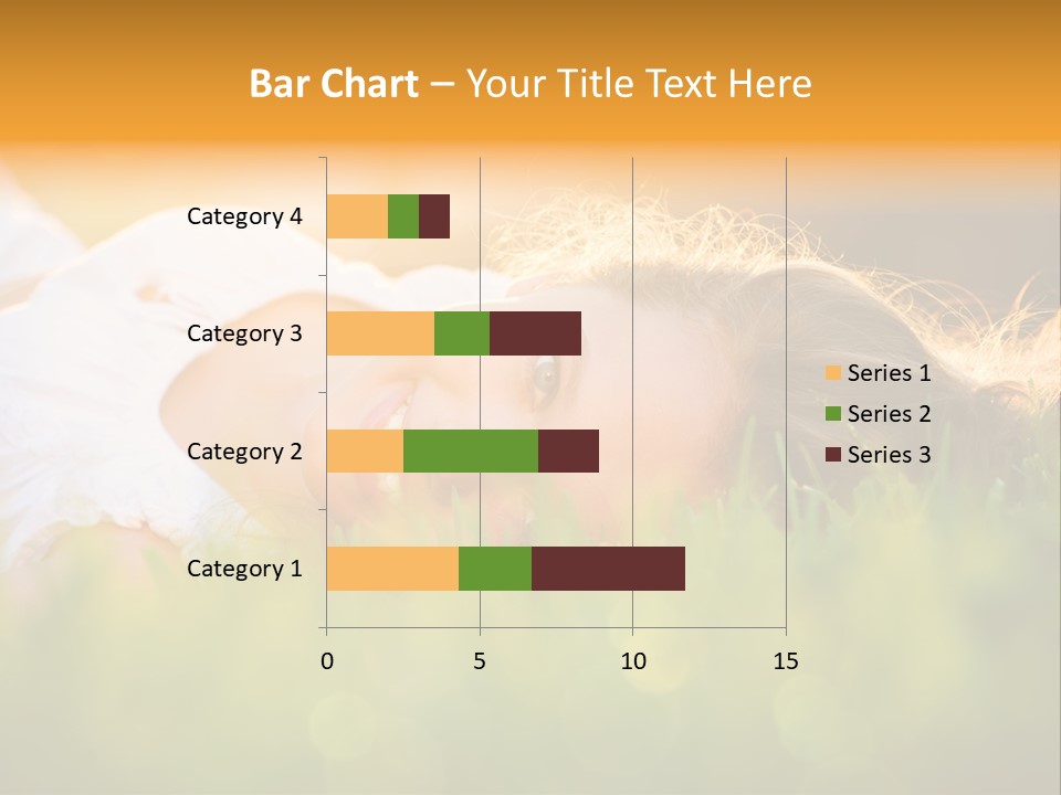 A Beautiful Young Woman Laying In The Grass PowerPoint Template