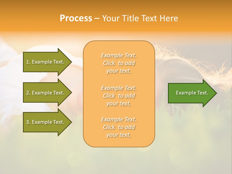 A Beautiful Young Woman Laying In The Grass PowerPoint Template