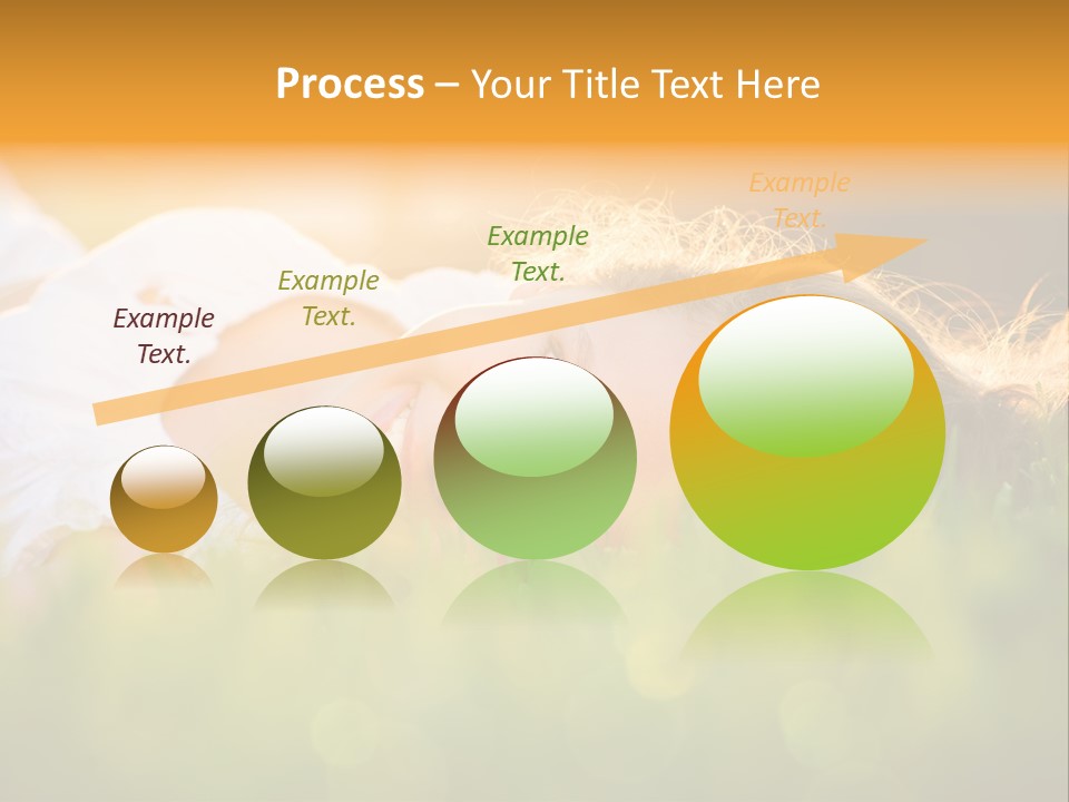 A Beautiful Young Woman Laying In The Grass PowerPoint Template