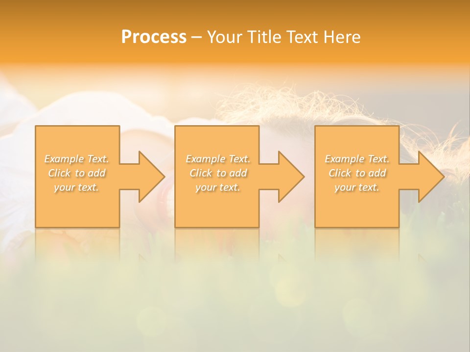 A Beautiful Young Woman Laying In The Grass PowerPoint Template