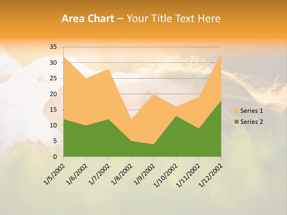 A Beautiful Young Woman Laying In The Grass PowerPoint Template