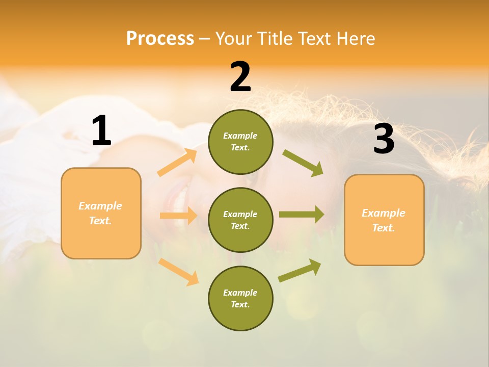 A Beautiful Young Woman Laying In The Grass PowerPoint Template