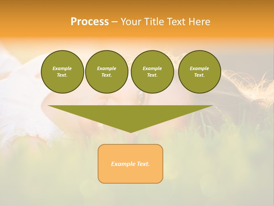 A Beautiful Young Woman Laying In The Grass PowerPoint Template