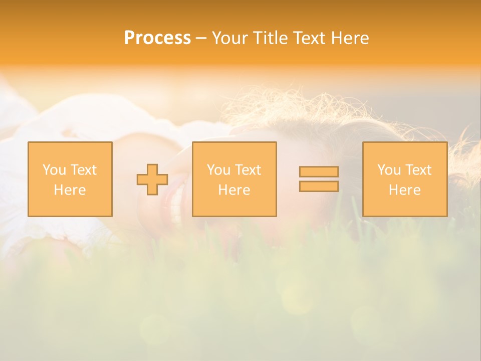 A Beautiful Young Woman Laying In The Grass PowerPoint Template