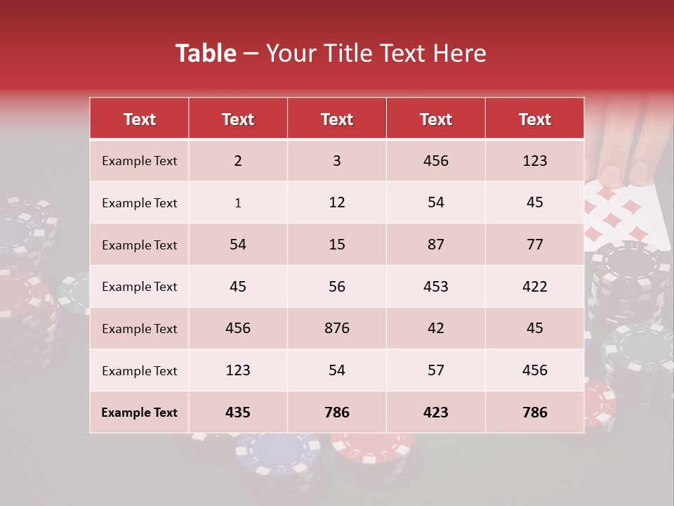 Background Lucky Entertainment PowerPoint Template