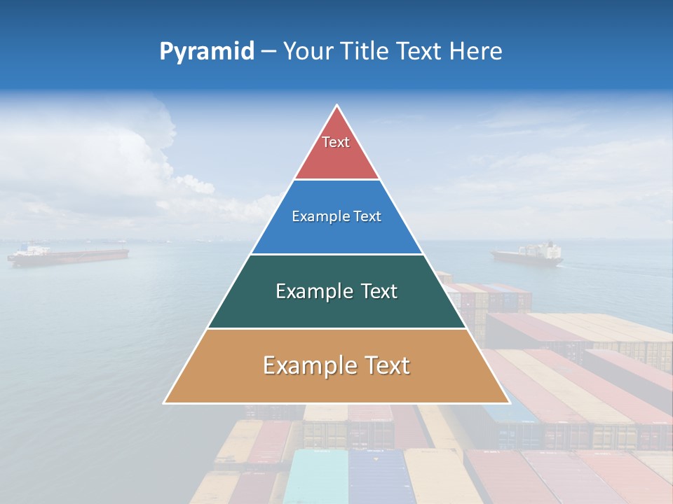 A Large Cargo Ship In The Middle Of The Ocean PowerPoint Template