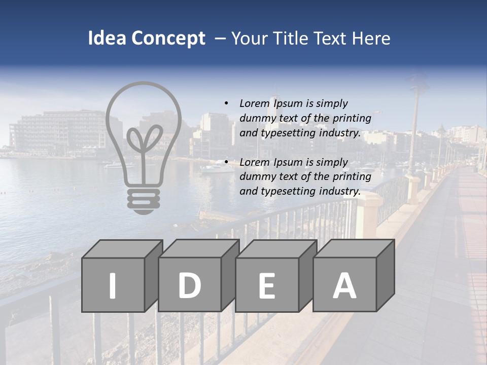 Pillow Mattress Nightstand PowerPoint Template