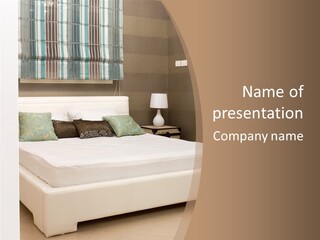 Pillow Mattress Nightstand PowerPoint Template