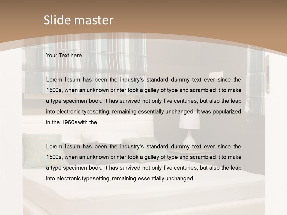 Pillow Mattress Nightstand PowerPoint Template