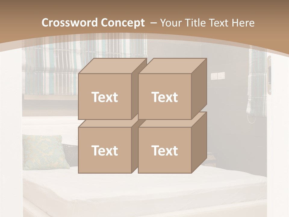 Pillow Mattress Nightstand PowerPoint Template