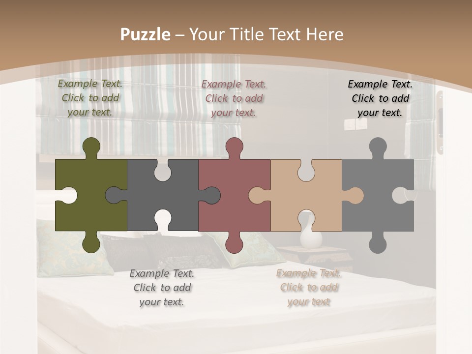 Pillow Mattress Nightstand PowerPoint Template