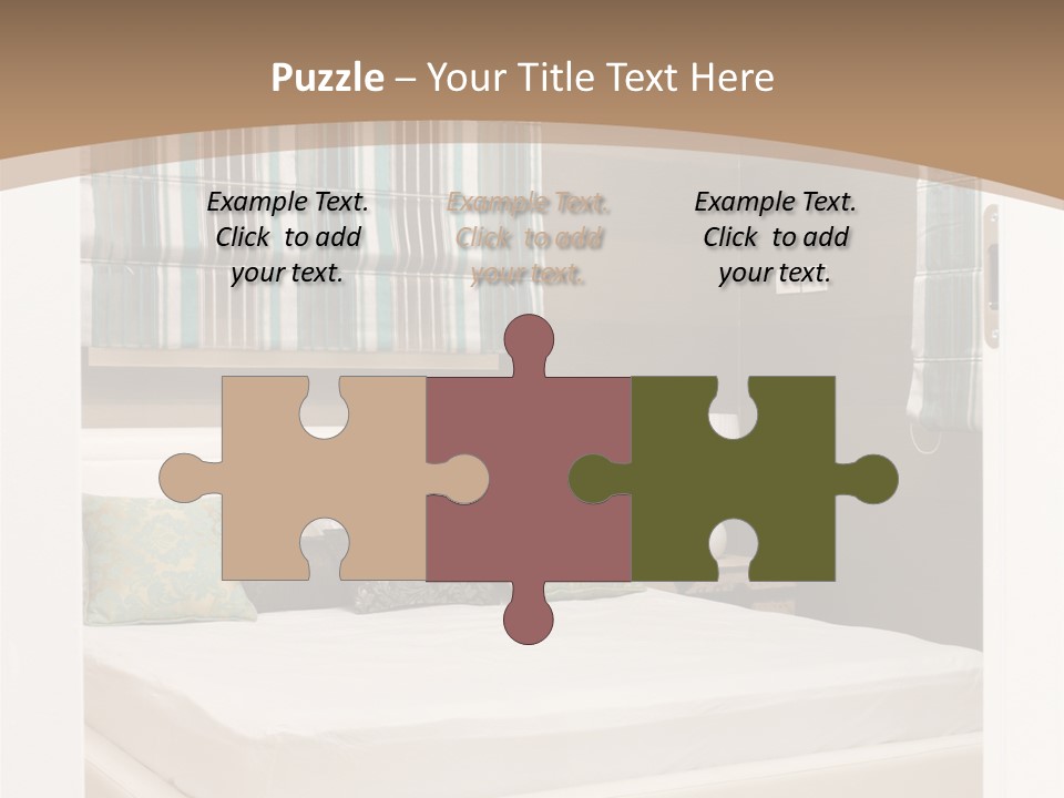 Pillow Mattress Nightstand PowerPoint Template