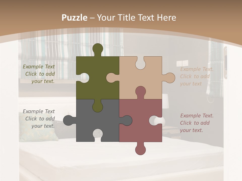 Pillow Mattress Nightstand PowerPoint Template