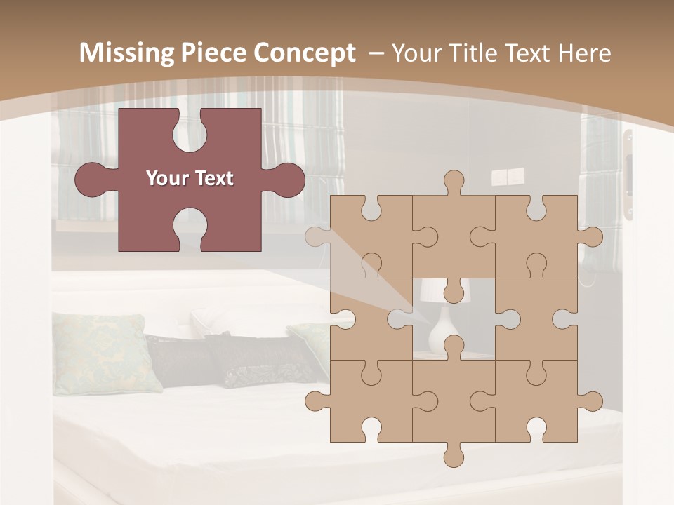 Pillow Mattress Nightstand PowerPoint Template