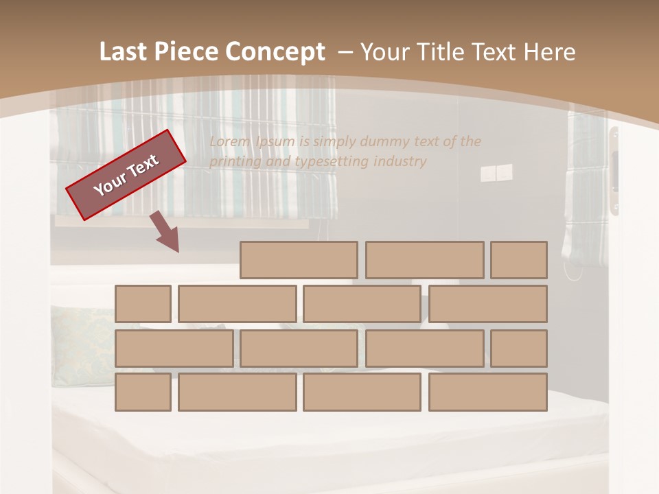 Pillow Mattress Nightstand PowerPoint Template