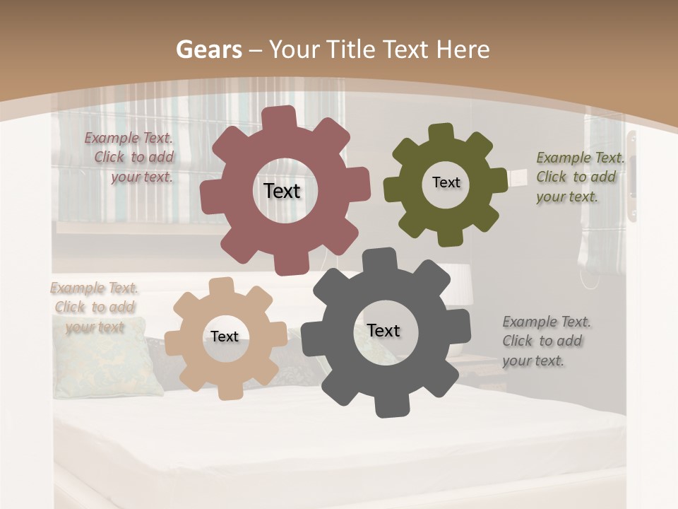 Pillow Mattress Nightstand PowerPoint Template