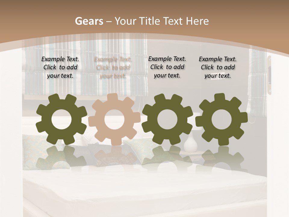 Pillow Mattress Nightstand PowerPoint Template