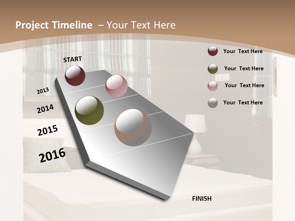 Pillow Mattress Nightstand PowerPoint Template