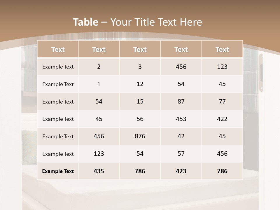 Pillow Mattress Nightstand PowerPoint Template
