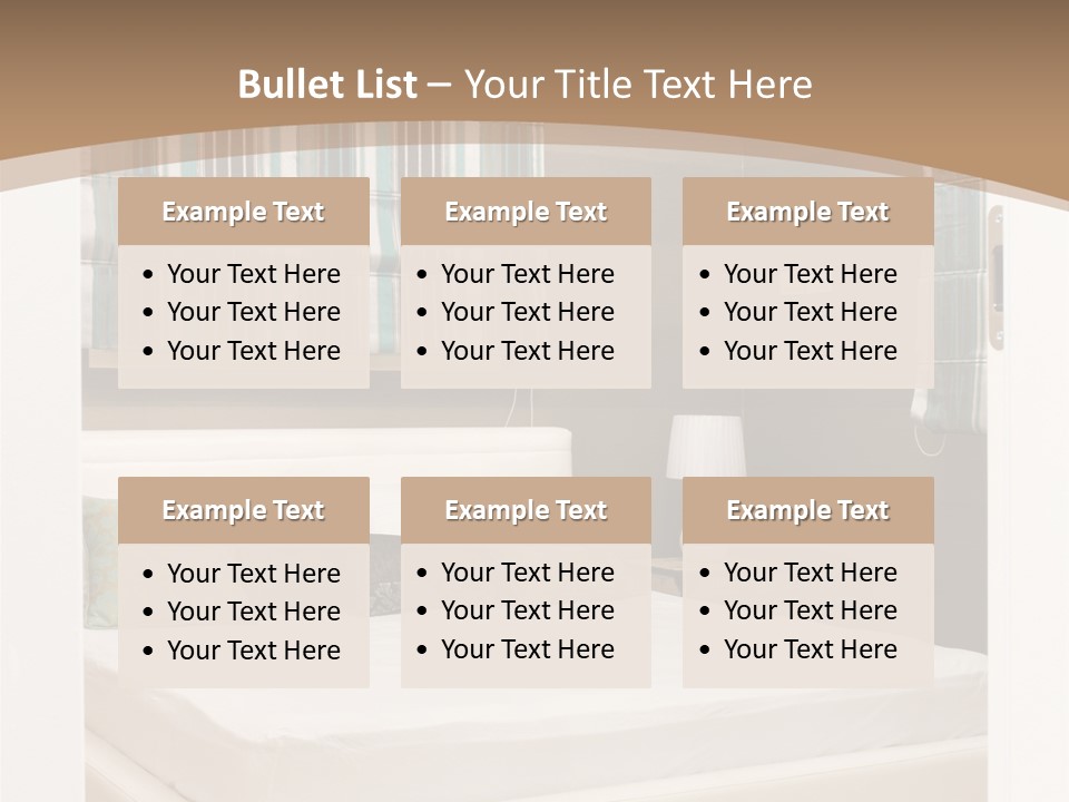 Pillow Mattress Nightstand PowerPoint Template