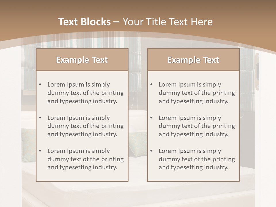 Pillow Mattress Nightstand PowerPoint Template