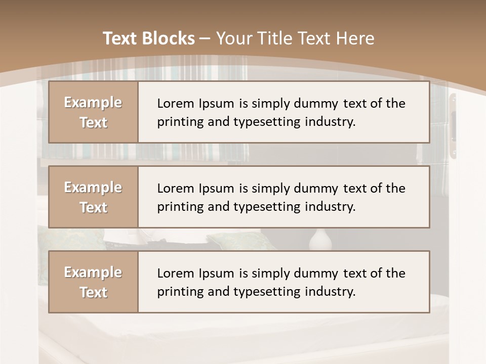 Pillow Mattress Nightstand PowerPoint Template