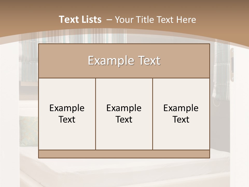 Pillow Mattress Nightstand PowerPoint Template