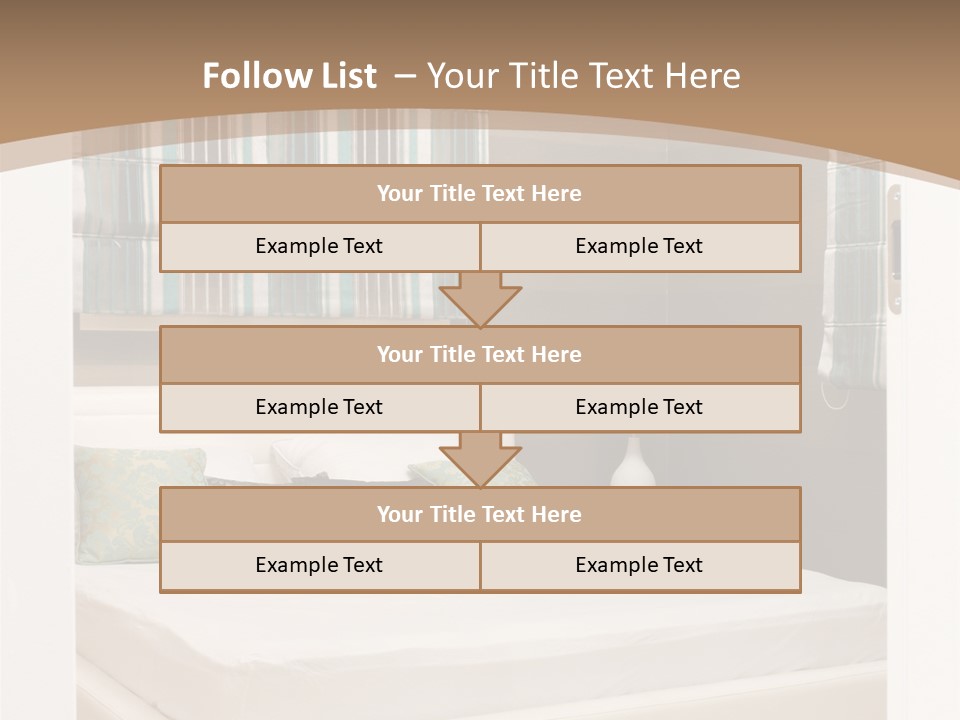 Pillow Mattress Nightstand PowerPoint Template