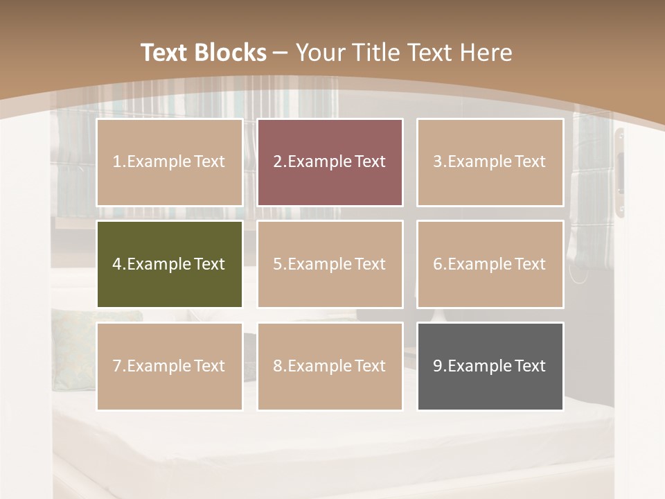 Pillow Mattress Nightstand PowerPoint Template