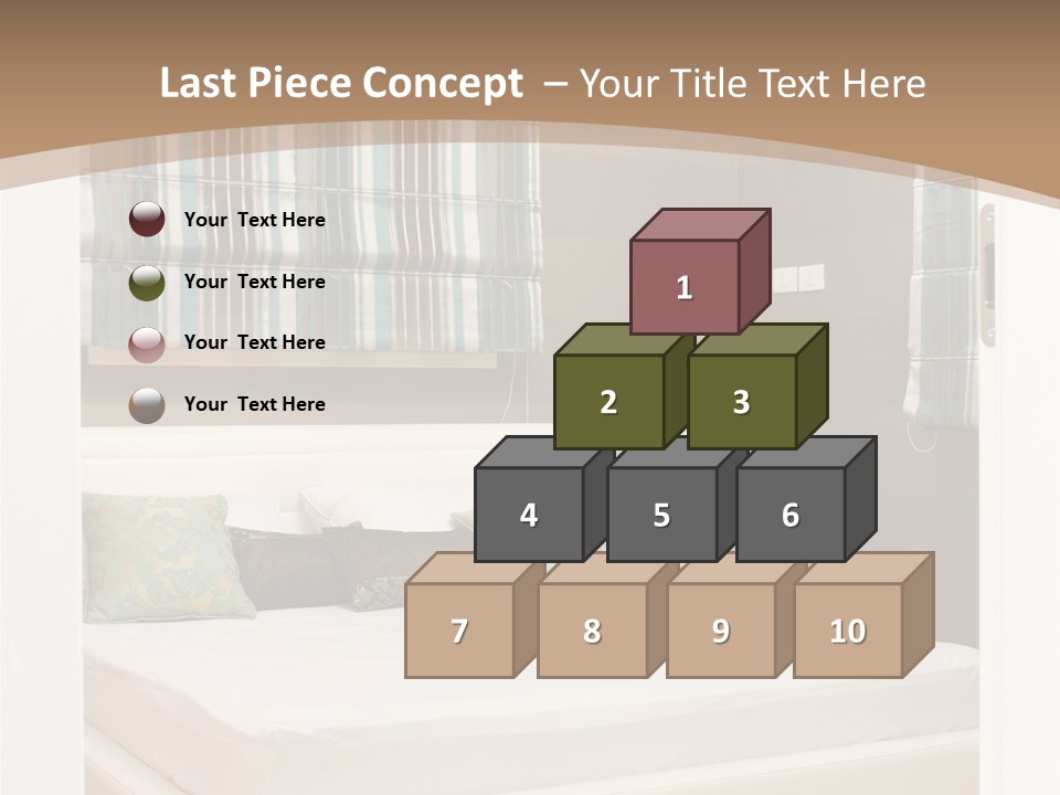 Pillow Mattress Nightstand PowerPoint Template