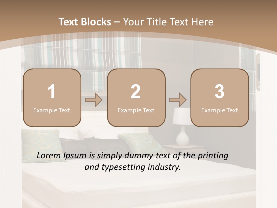 Pillow Mattress Nightstand PowerPoint Template
