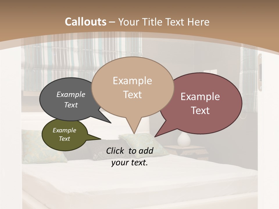 Pillow Mattress Nightstand PowerPoint Template