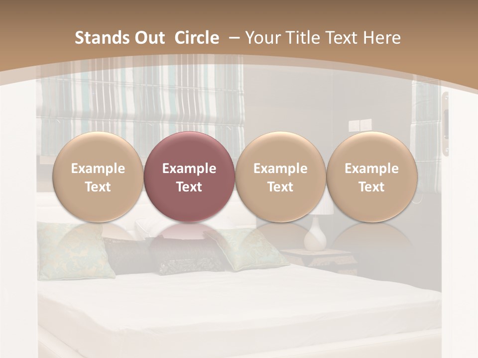 Pillow Mattress Nightstand PowerPoint Template