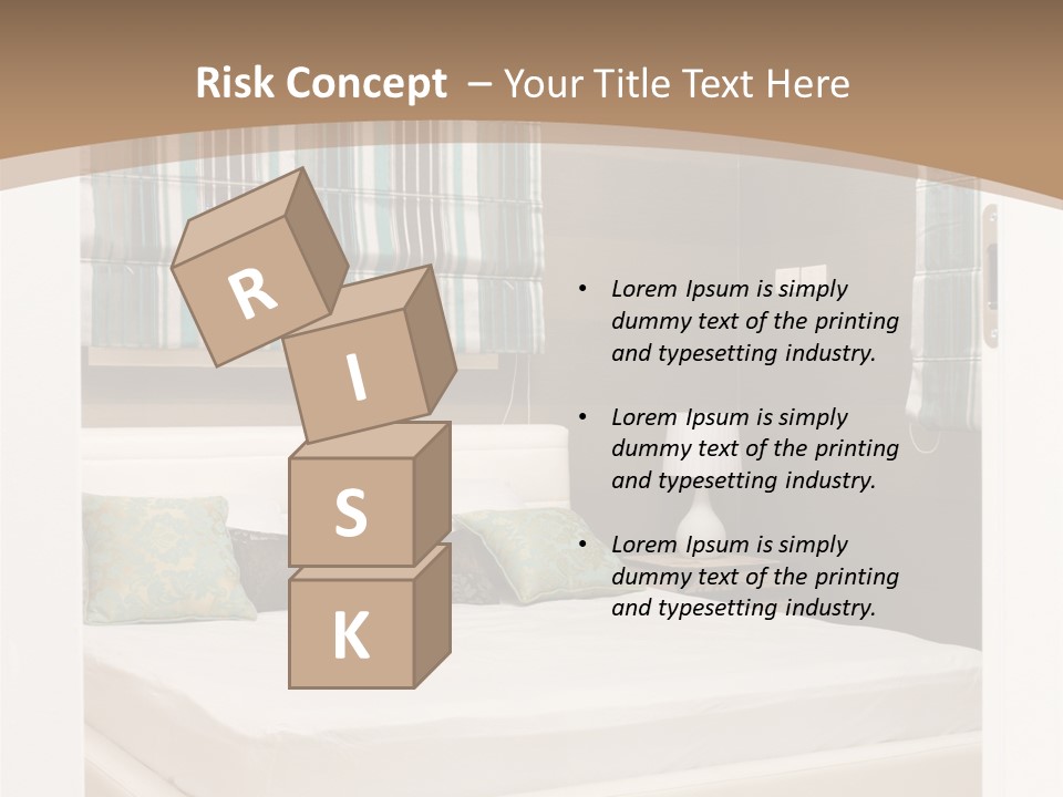 Pillow Mattress Nightstand PowerPoint Template