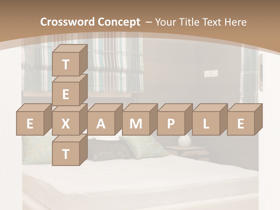Pillow Mattress Nightstand PowerPoint Template