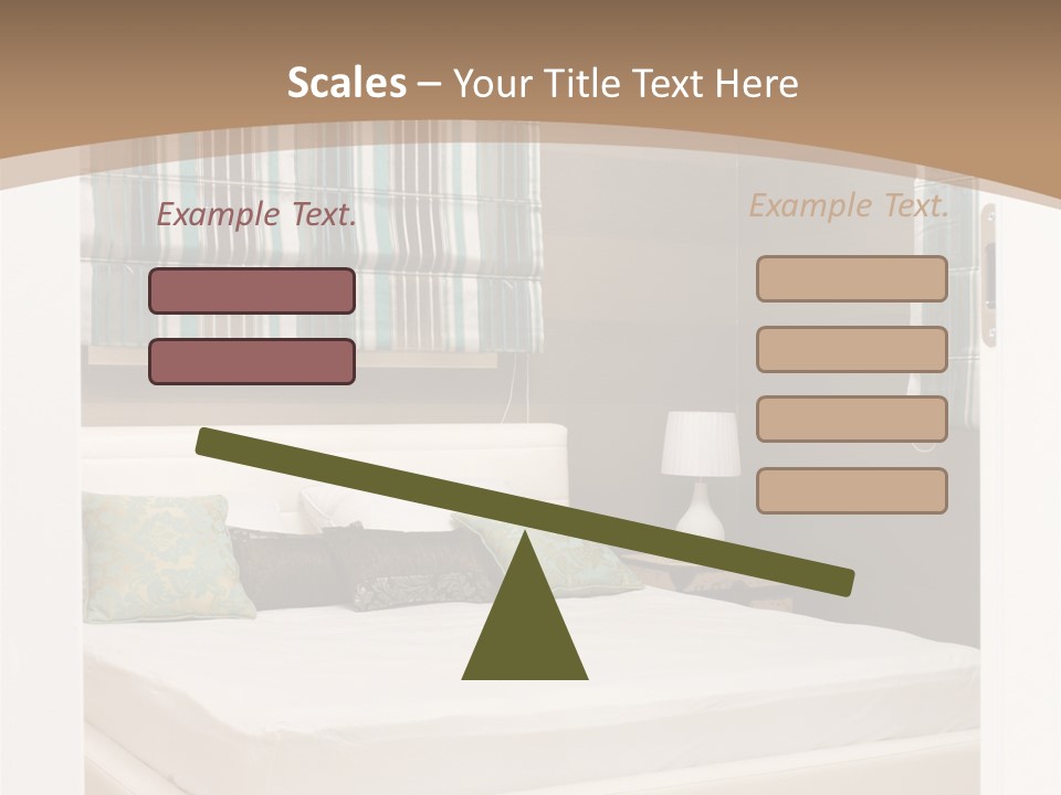 Pillow Mattress Nightstand PowerPoint Template