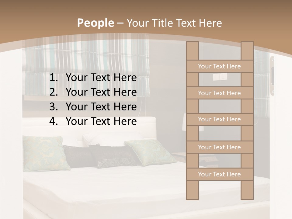 Pillow Mattress Nightstand PowerPoint Template