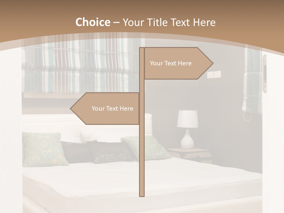 Pillow Mattress Nightstand PowerPoint Template